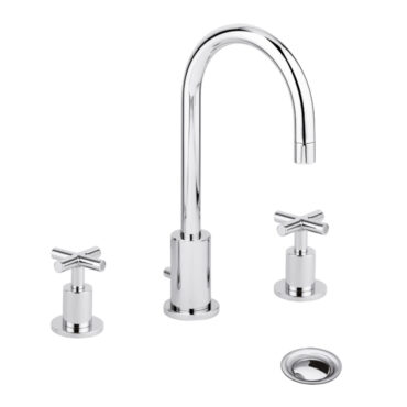 miscelatore lavabo 3 fori cromato 130 life bellosta