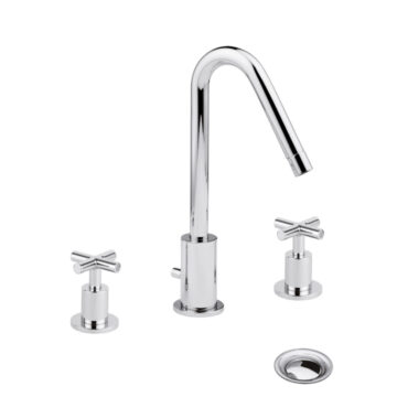 miscelatore lavabo con salterello cromato life bellosta