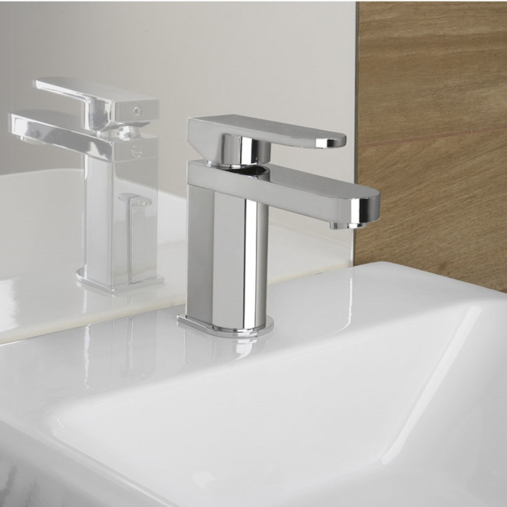 miscelatore per lavabo con salterello bellosta sogno inserto cromo satinato