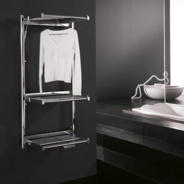 scaldasalviette elettrico cromato design stendy electric deltacalor
