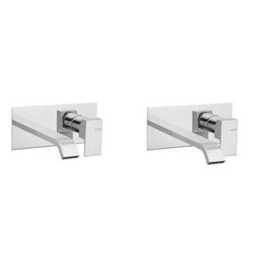 miscelatore lavabo a muro su piastra bellosta B-due - L 182 - L 212