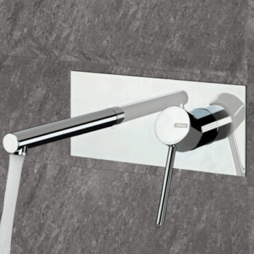miscelatore per lavabo a muro su piastra con bocca erogazione bellosta mini b