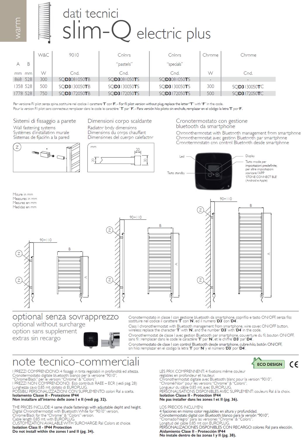 Scheda_tecnica_Scaldasalviette_elettrico_Slim-Q_electric_plus