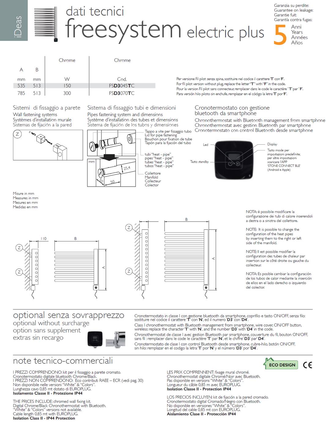 scheda_tecnica_Scaldasalviette_elettrico_deltacalor_freesystem_electric_plus