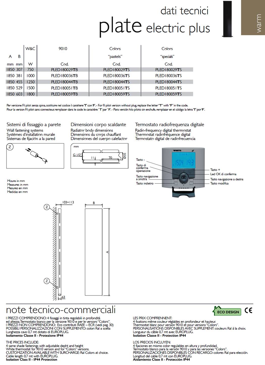 scheda_tecnica_termoarredo_deltacalor_plate_electric_plus