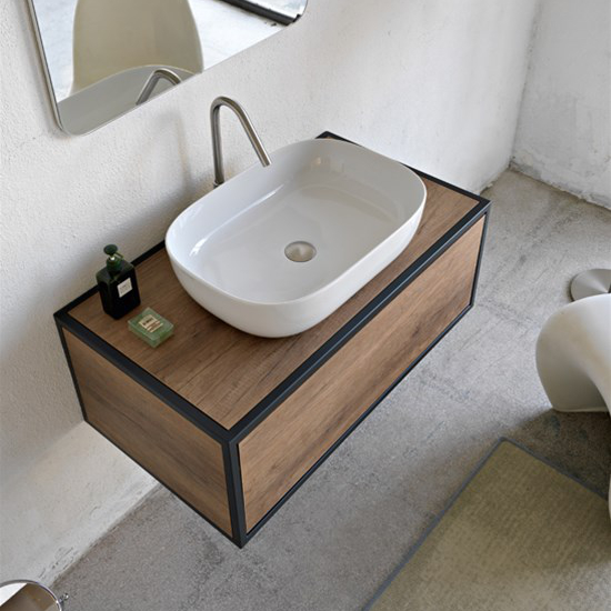 aufsatzwaschbecken keramik Weiß farbig glam 56x39 scarabeo