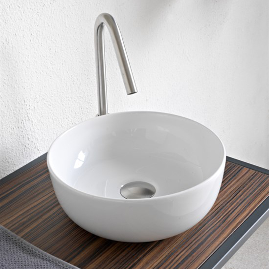 aufsatzwaschbecken keramik Weiß farbig glam Durchmesser 33 scarabeo