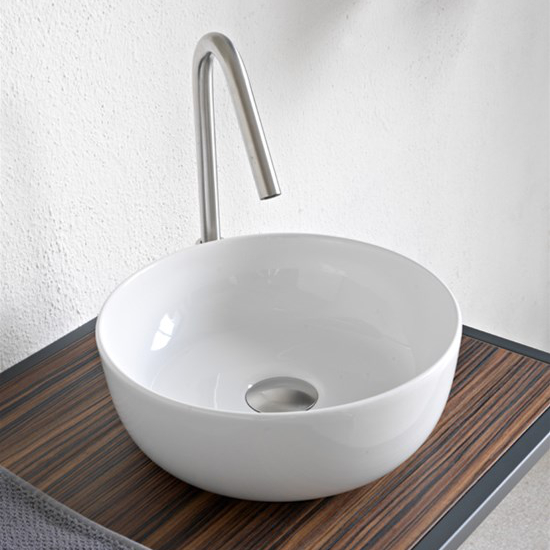 aufsatzwaschbecken keramik Weiß farbig glam Durchmesser 39 scarabeo