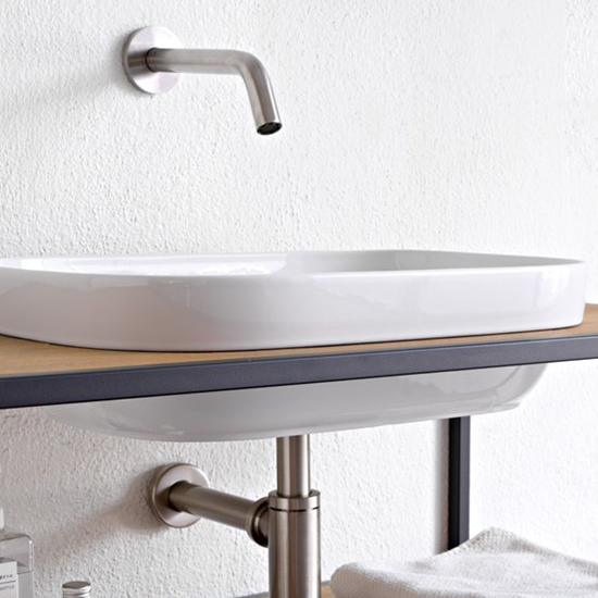 einbauwaschbecken keramik 56x39 glam a scarabeo