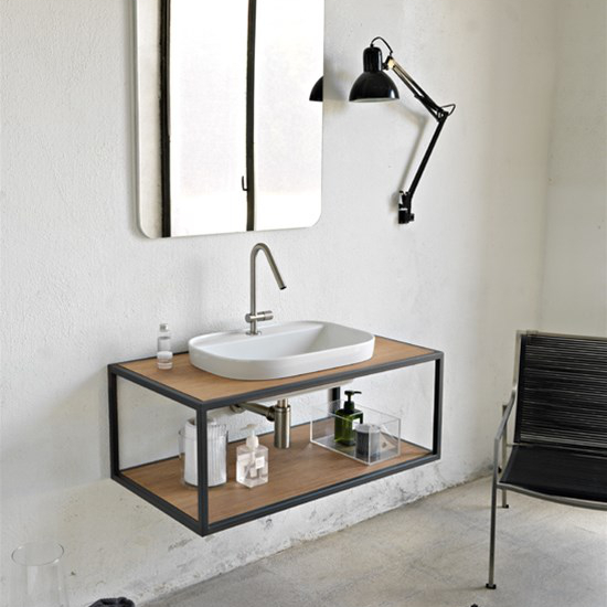 einbauwaschbecken keramik mit Hahnloch glam ar scarabeo