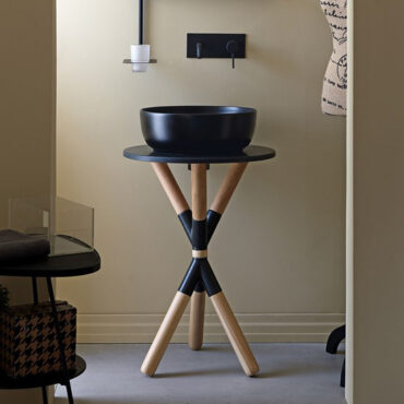 consolle in ceramica lavabo colorato da bagno scarabeo cross