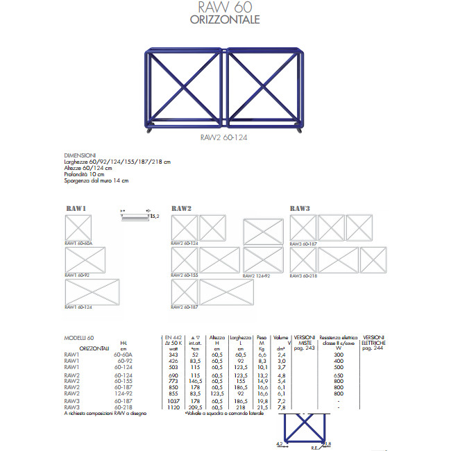 data sheet radiator raw 60 horizontal brem