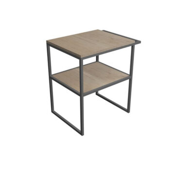 struttura porta lavabo in alluminio 60 cm con porta asciugamani a destra