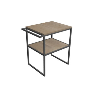 struttura porta lavabo in alluminio 60 cm con porta asciugamani a sinistra