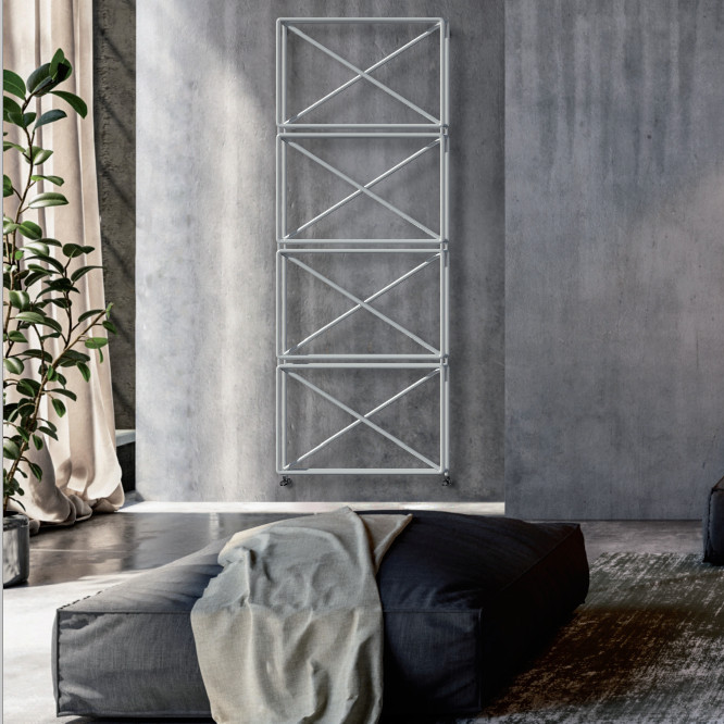 radiator white colored tubular brem raw vertical