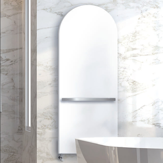 heated towel rail bathroom white loggia brem