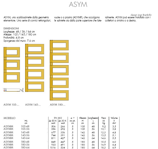 scheda tecnica scladasalviette asym brem