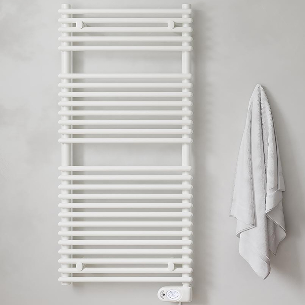 Radiateur sèche-serviettes-électrique-Lazzarini-radiators-termoarredo-E-Catania-blanc-1190