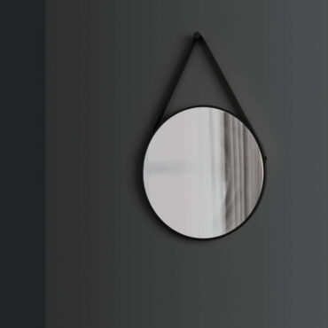 specchio con cintura nera pellicola sicurezza atlante vanità e casa