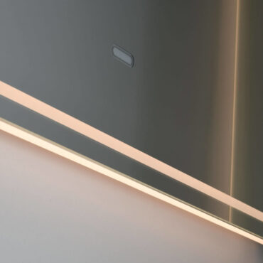 specchio da bagno ante pieghevoli illuminato led dettaglio titan tondo vanità & casa