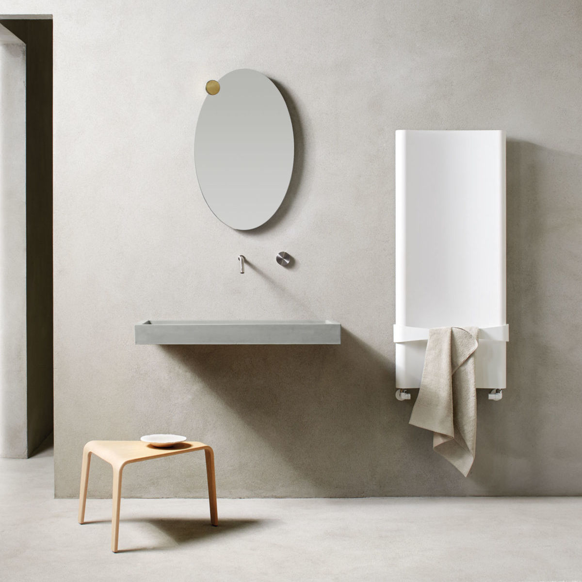 termoarredo a piastra bianco bent bagno caleido