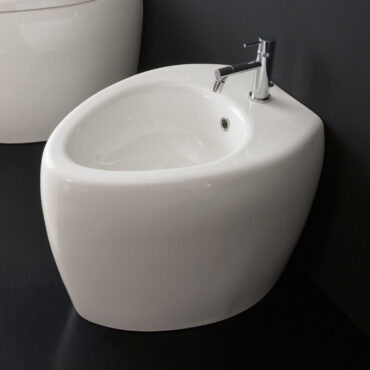 bidet da terra bianco ceramica moai scarabeo