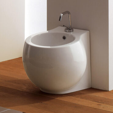 bidet da terra bianco ceramica planet scarabeo