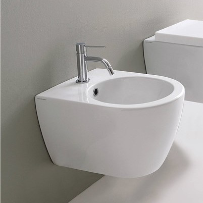 bidet sospseso ceramica bianco colorato moon 45 scarabeo