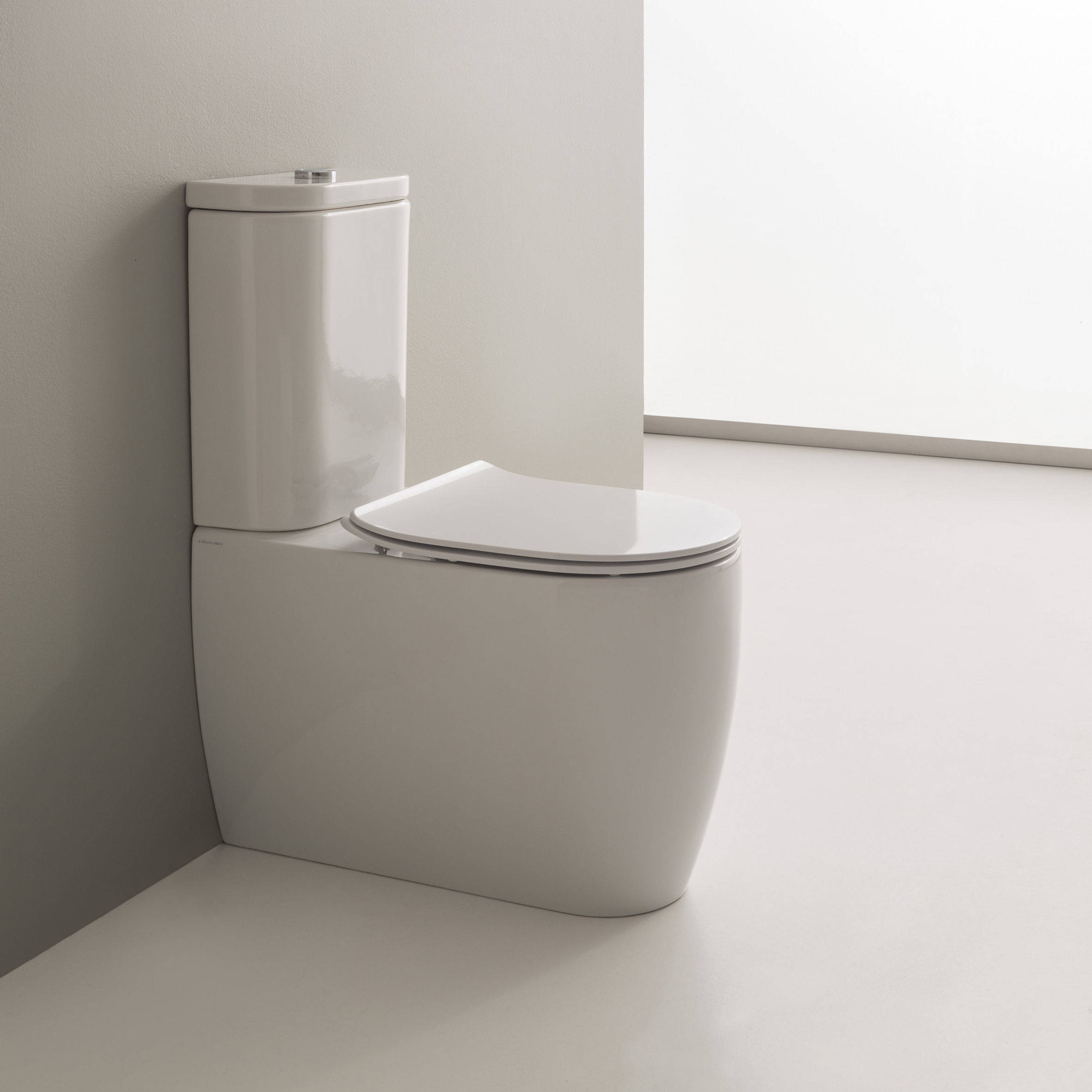 vaso da terra ceramica bianco moon monoblocco scarabeo