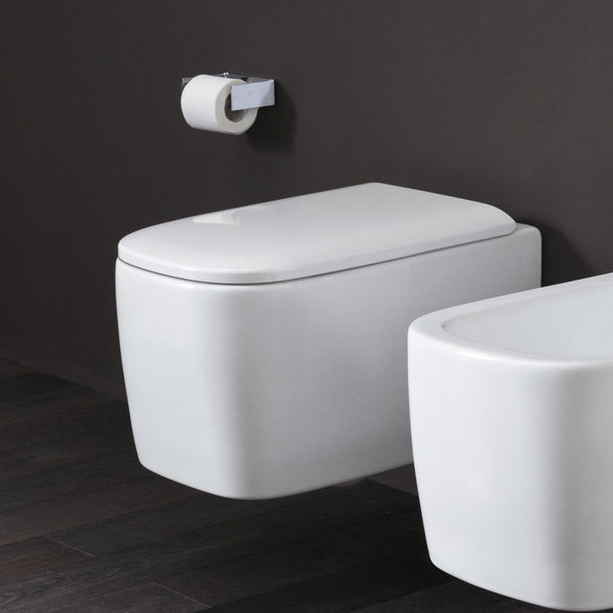 vaso sospeso ceramica bianco colorato semplice rimless nic design
