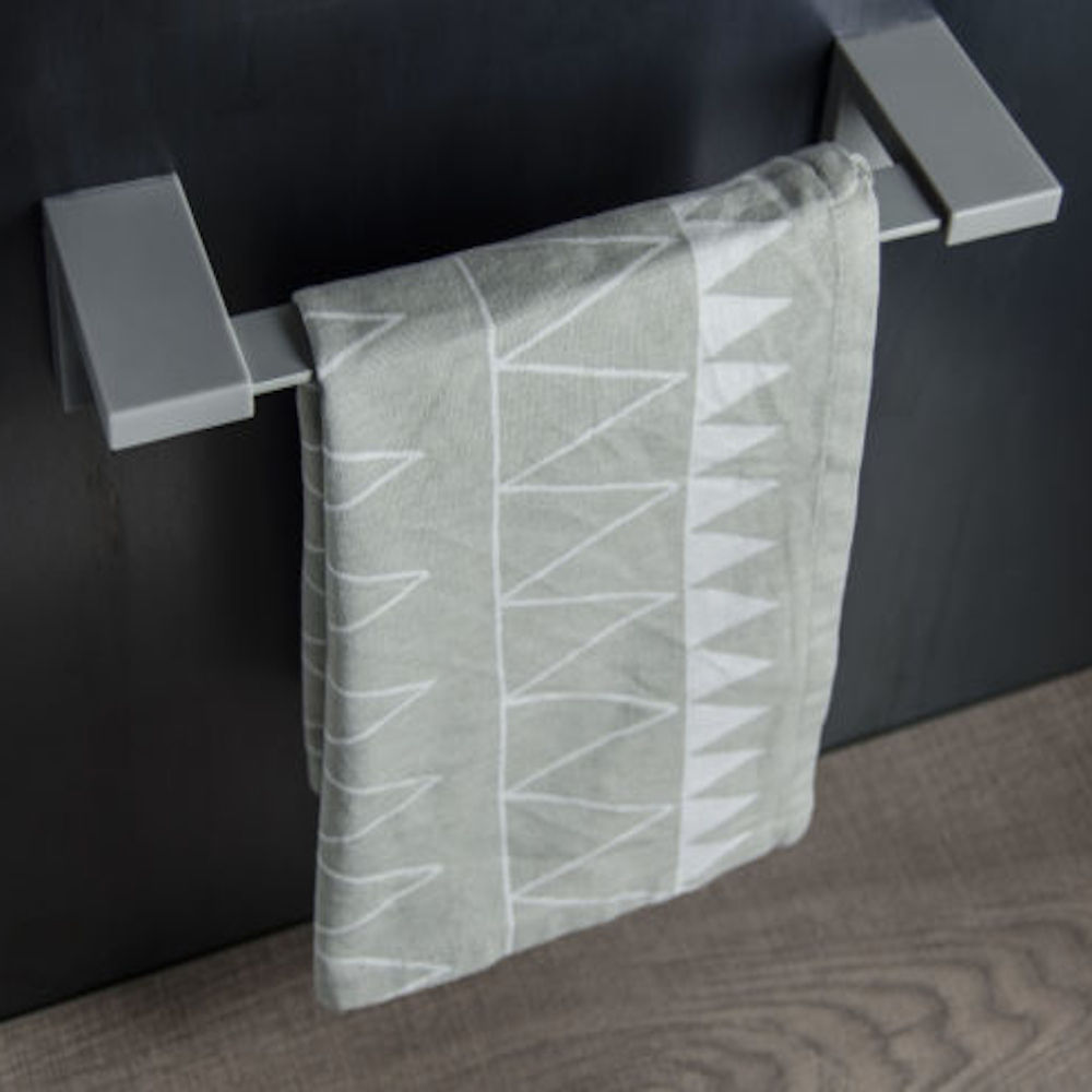 portasciugamano 30 cm gel poliuretanico alluminio nero inlinea geelli