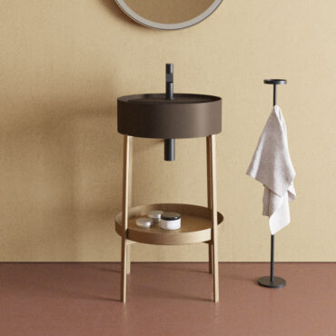 mobile bagno con struttura in acciaio consolle 45 nic design