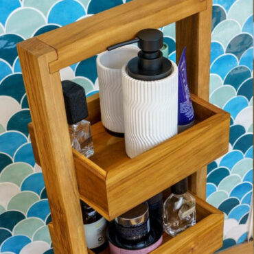 complemento bagno legno teak dettaglio portami cipì