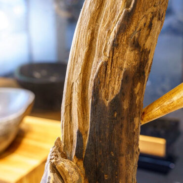 porta accappatoio legno teak dettaglio tree cipì