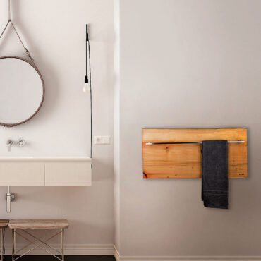 scaldasalviette elettrico ceramica legno xilo orizzontale hom