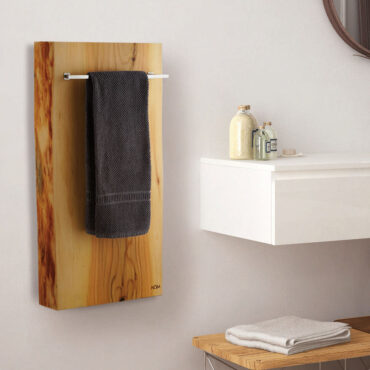 scaldasalviette elettrico ceramica legno xilo verticale hom