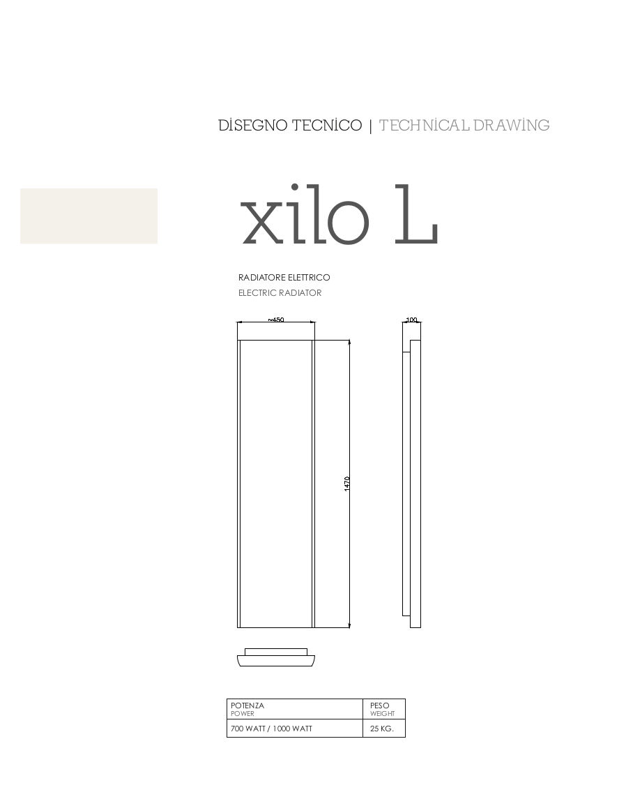datenblatt elektrischer heizkörper xilo l hom