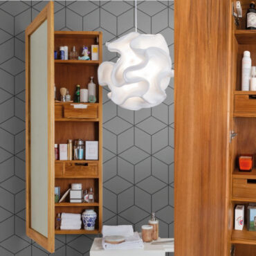 mobile contenitore teak specchio puro mirror cabinet cipì