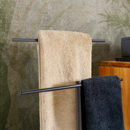 piantana portasalviette bagno dettaglio nero smilzo cipì