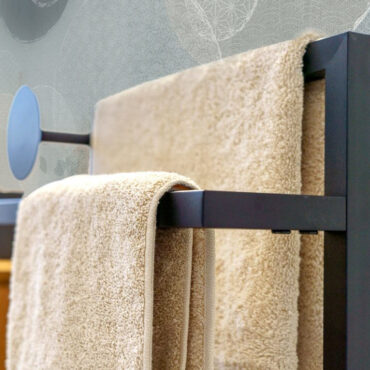 portasciugamani bagno metallo nero dettaglio moon cipì
