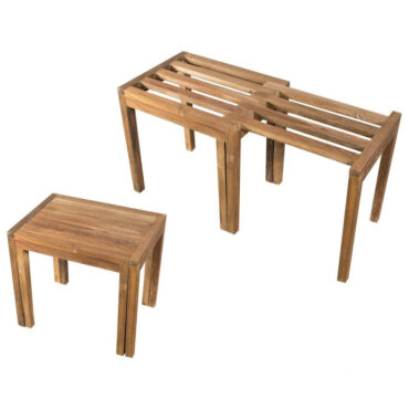 sgabello panca legno bagno teak tricky cipì