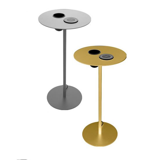 coffee table with wireless charging metal slim cipi