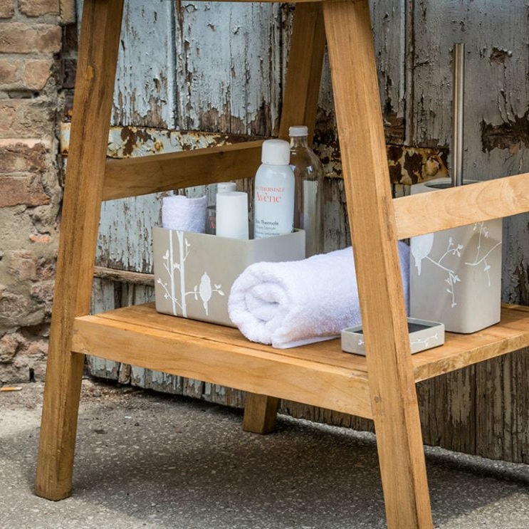 consolle da bagno legno teak dettaglio zen xl cipì