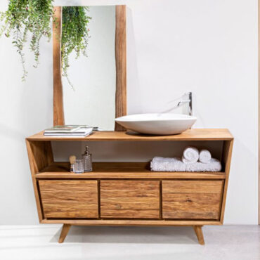 consolle da bagno legno teak naturale padat 150 cipì