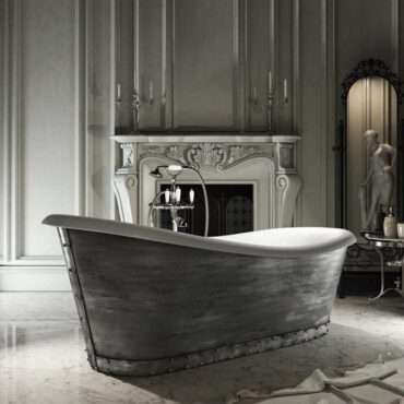 vasca da bagno freestanding alluminio dettaglio nail relax design