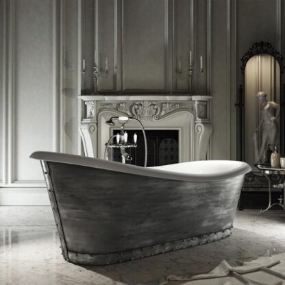 vasca da bagno freestanding alluminio dettaglio nail relax design