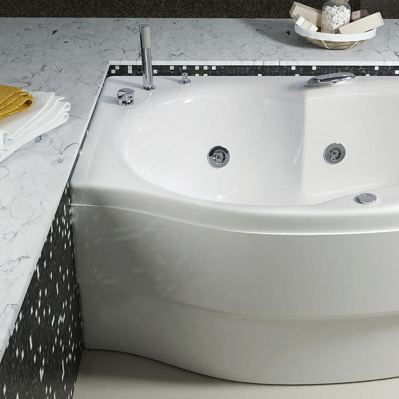 asymmetric corner tub whirlpool detail simy relax design