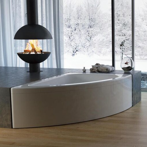 asymmetrische acryl-badewanne detail sofia relax design