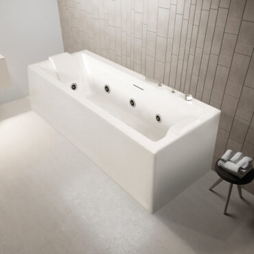 vasca da bagno rettangolare idromassaggio vetroresina harmony lounge sthatus