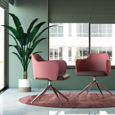poltrona ufficio sedia base alluminio 4 gambe blitz sitlosophy